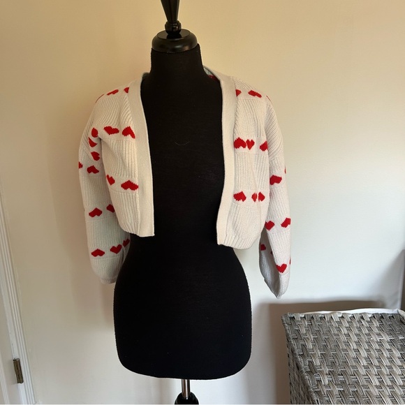 Old Navy Girls heart motif Sweater size 10-12 - Picture 8 of 9